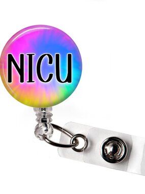 Badge Reel NICU Nurse Neonatal Intensive Care Retractable ID Holder